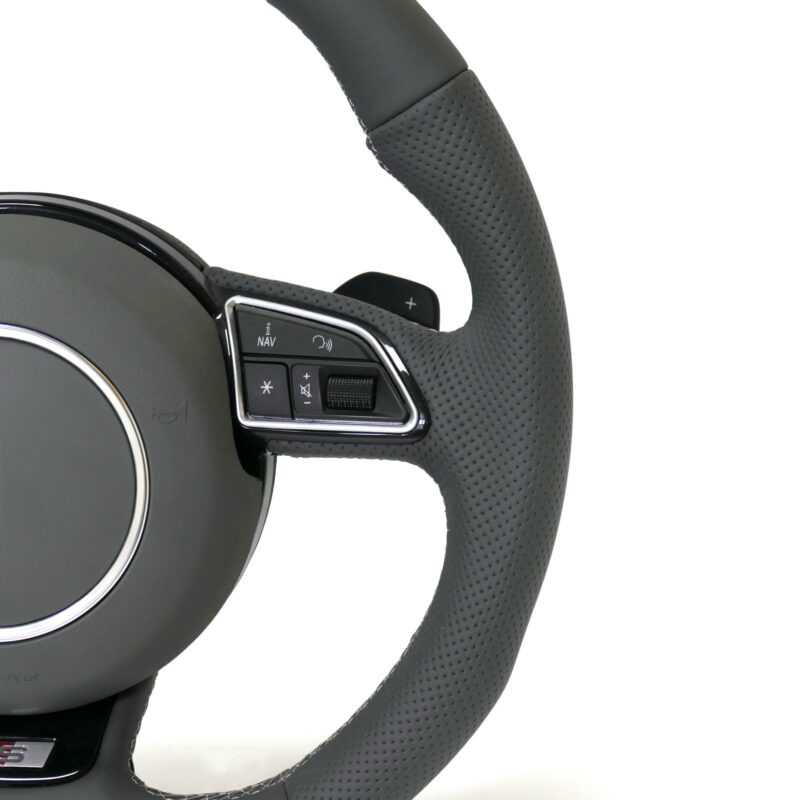 Custom leather multi-function steering wheel for Audi a3 a4 a5 a6 a7 a8 rs3 a4 a5 q2 q6 q7 q8 q3 q4 q5 Steering wheel control - Image 3