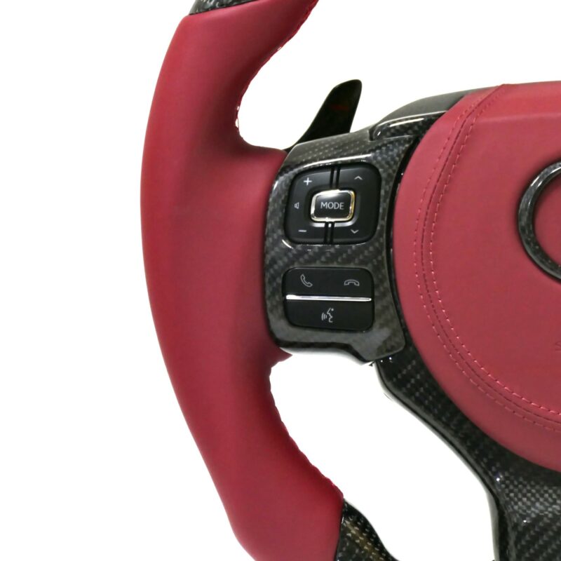 Black and red custom carbon fiber steering wheel for Lexus Lexus NX GX GS ES IS RX with heating system accessories - Image 5