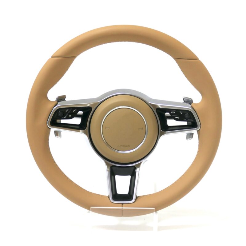 Porsche Wine Red leather steering wheel upgrade for the Porsche Panamera Macan Cayenne 918 911 718 970 971 958 steering wheel - Image 4