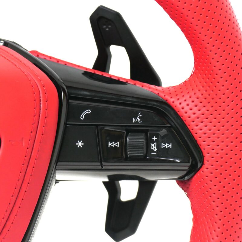 Red Leather Steering Wheel Upgrade Fit For Audi Rs Rs3 Rs7 A3 A4 A5 A7 Q7 A3 A4 B8 A5 A6 C6 C7 A7 Tt Tts R8 Style For Audi Model - Image 6