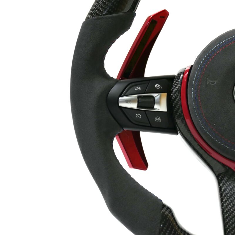 LED Paddle Shifters carbon fiber Alcantara racing steering wheel for bmw E60 E70 E90 f30 F10 G20 1-4 Series m2 F35 F80 F15 F16 - Image 6
