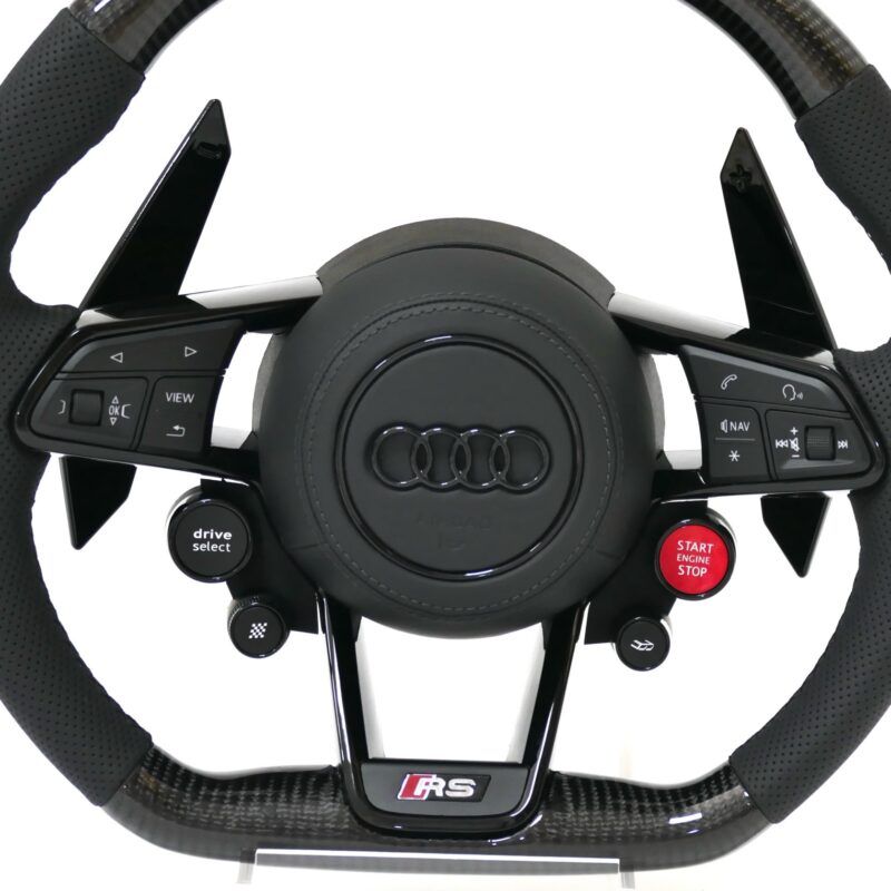 Leather/Carbon fiber/led Steering Wheel Assembly Upgrade Fit for Audi RS RS3 RS5 RS7 A3 A4 A5 A6 A7 S3 S5 Q5 Q7 TT TTs R8 Style - Image 3