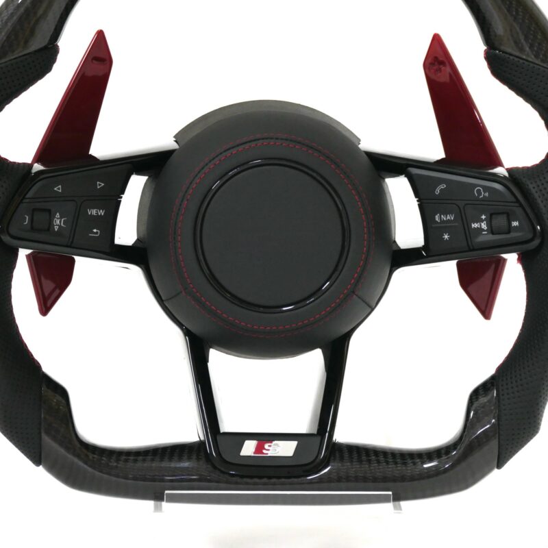 Custom Alcantara LED carbon fiber Fit For Adui RS3 RS4 RS5 RS6 RS7 S3 S4 S5 S6 A3 A4 B8 A5 Q5 Q7 A6 C7 A7 steering wheel - Image 3
