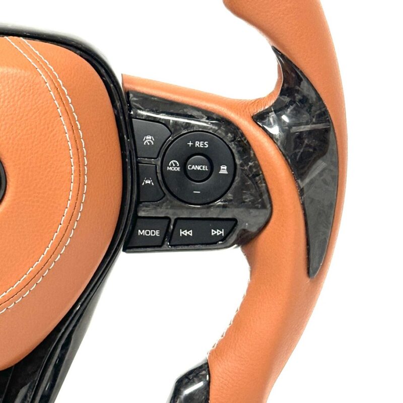 Custom Carbon Fiber LED accessories Steering Wheel For Toyota Camry Crown Corolla 2012 2013 2016 2018 2020 2021 2022 2023 2024 - Image 4