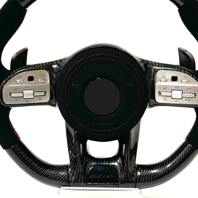Carbon Fiber Steering Wheel For Mercedes Benz AMG C63 E63 W213 C43 A45 G63 G500 S63 GLA45 GLS63 LED Steering Wheel - Image 2